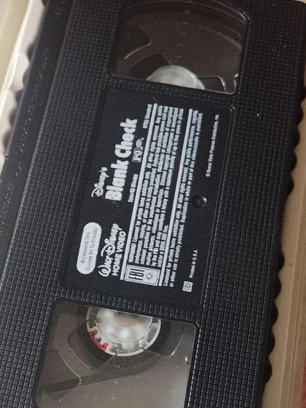 Blank Check - 1994 - VHS tape